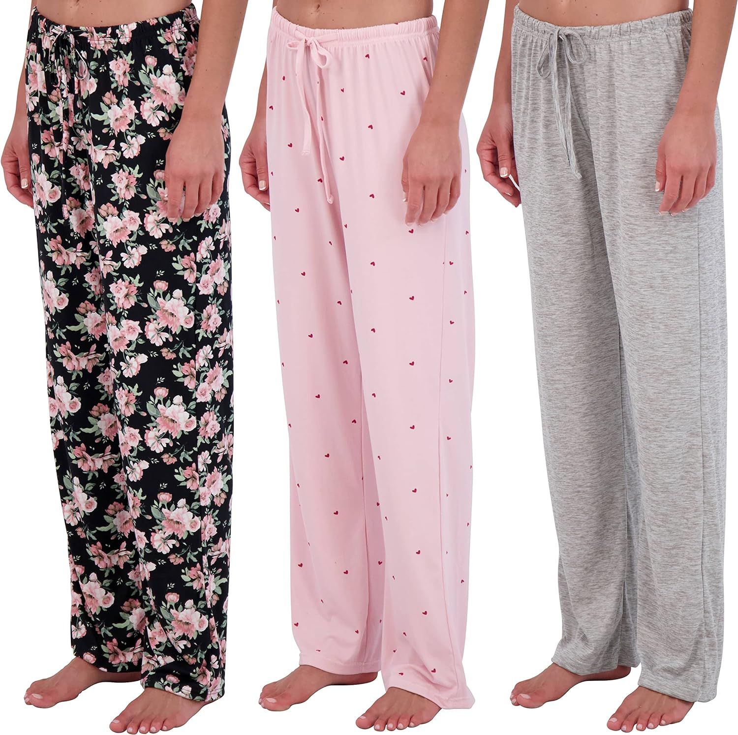 3 Pack: Women’s Ultra-Soft Comfy Pajama Lounge Pants Elegant Sleepwear (Available In Fleece & S... | Amazon (US)