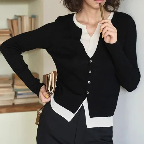 IndiGirl - Notch Neck Mock Two Piece Cardigan | YesStyle Global