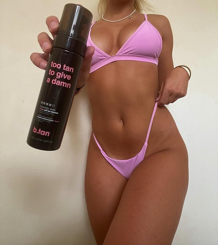 b.tan Insanely Dark Self Tanner | Too Tan To Give A Dam - 100% Natural, Fast, 1 Hour Sunless Tanner  | Amazon (US)
