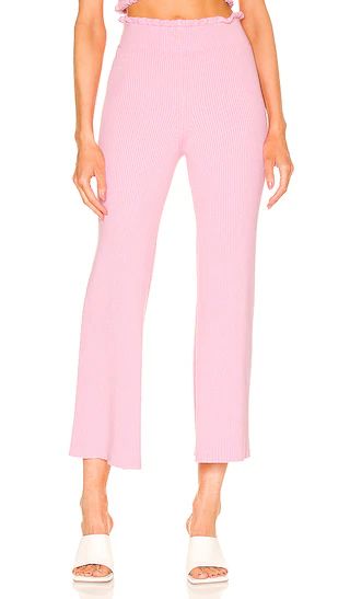 Sweetheart Ribbed Pant in Baby Pink | Revolve Clothing (Global)