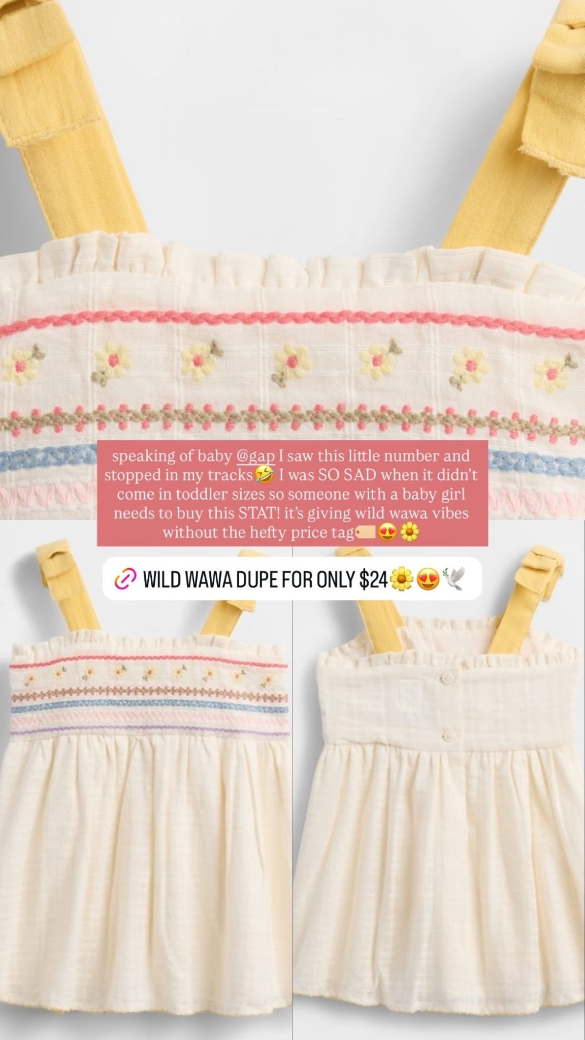 wild wawa dupe for only $24!! someone with a baby girl needs to buy this asap! goes up to size 18-24M! such adorable details with the embroidery and stunning colors! 

#LTKKids #LTKBaby #LTKBump