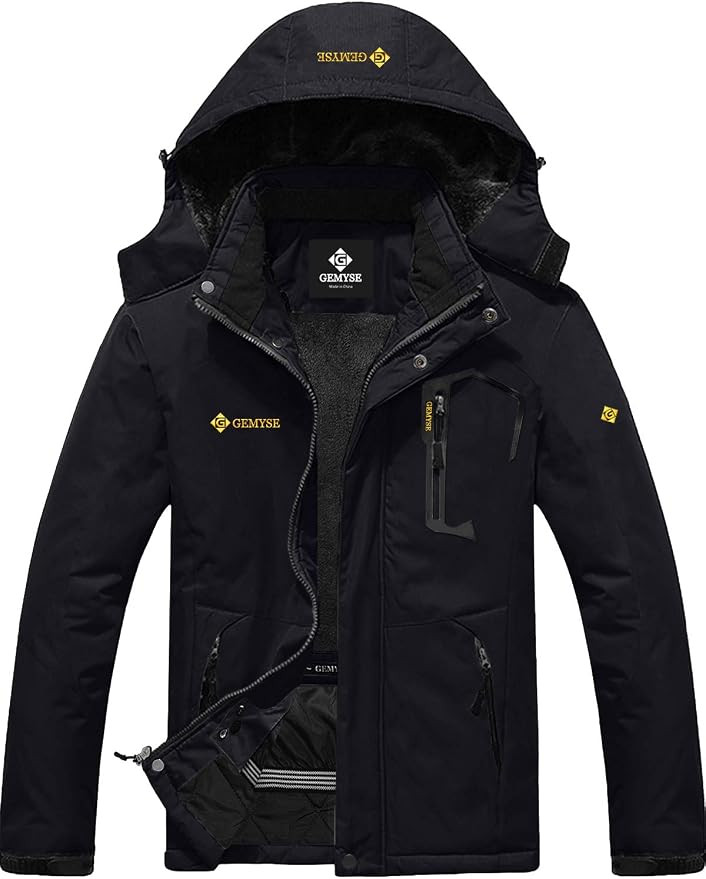 GEMYSE Men's Mountain Waterproof Ski Snow Jacket Winter Windproof Rain Jacket | Amazon (US)
