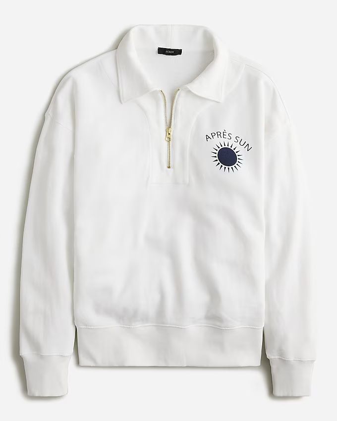 Graphic half-zip sweatshirt | J.Crew US