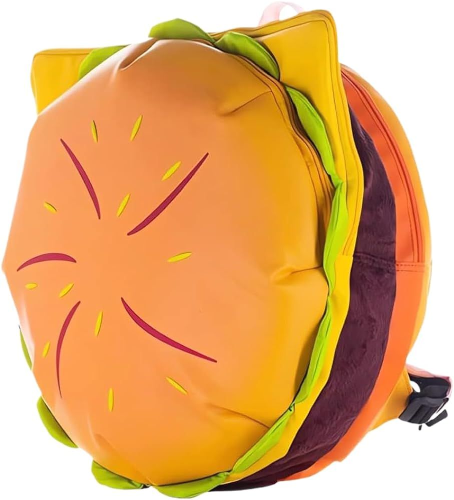 Novelty Cheeseburger Backpack,Funny Yellow Cartoon Universe Hamburger Backpack,Multi-Compartment ... | Amazon (US)