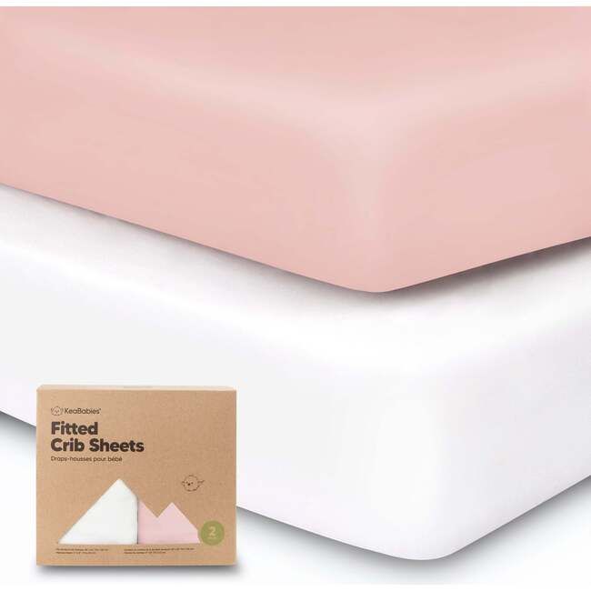KeaBabies | Fitted Crib Sheet, Rose | Maisonette | Maisonette