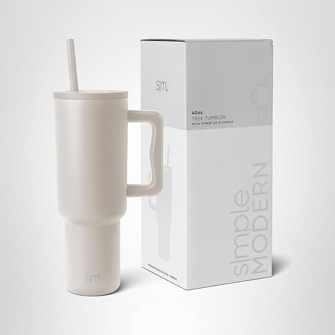 Simple Modern 40 oz Trek Tumbler with Handle and Straw Lid | Cup Holder Friendly Insulated Stainl... | Amazon (US)