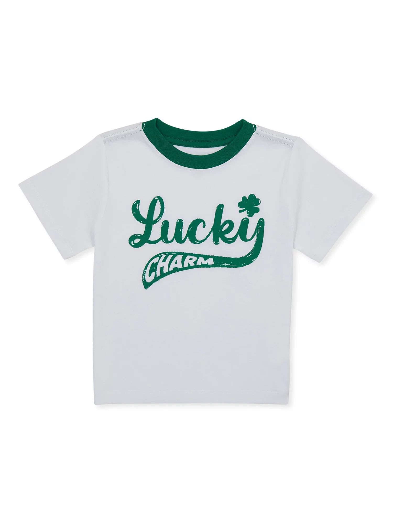 St Patrick's Day Baby and Toddler Boys Short Sleeve Raglan Graphic Tee, Sizes 12 Months-5T | Walmart (US)