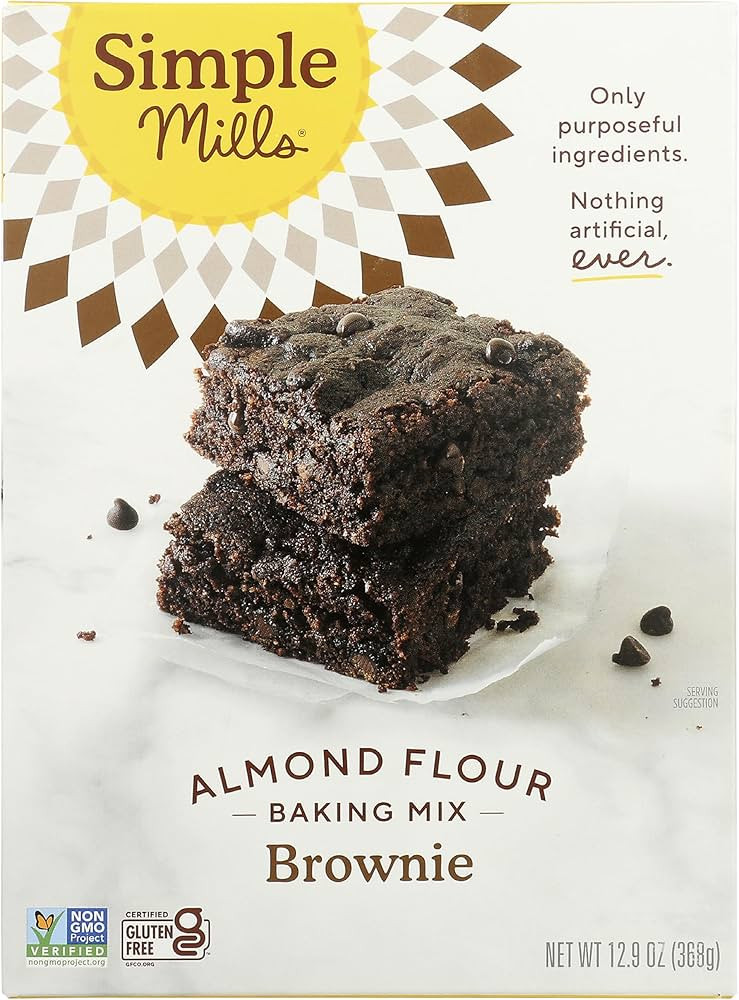 Simple Mills Almond Flour Baking Mix, Chocolate Brownie Mix - Gluten Free, Plant Based, 12.9 Ounc... | Amazon (US)