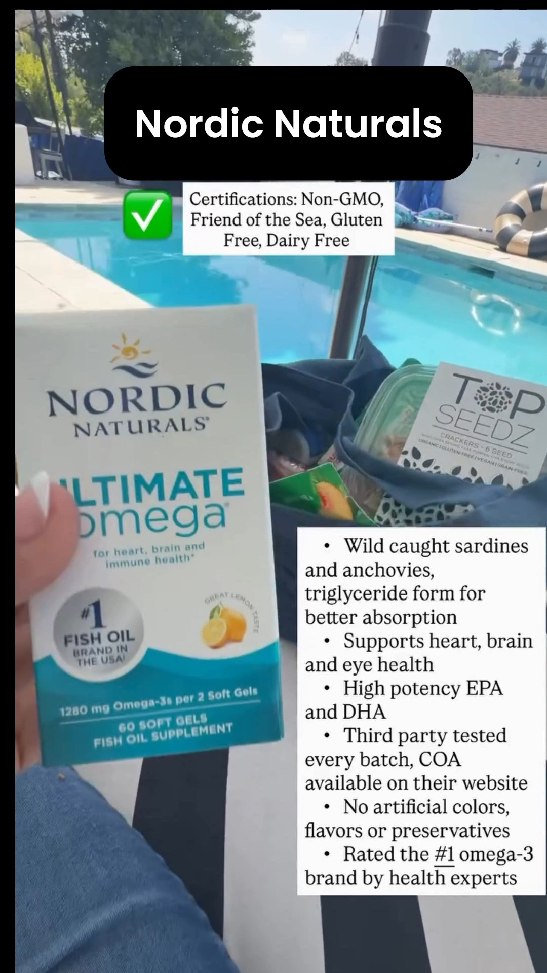 One of the most trusted fish oil brands on the market and for good reason. Wild caught, third party tested every batch, and in triglyceride form for better absorption. A daily non negotiable for me. 🤍

#LTKfitnessgoals #LTKselfcare