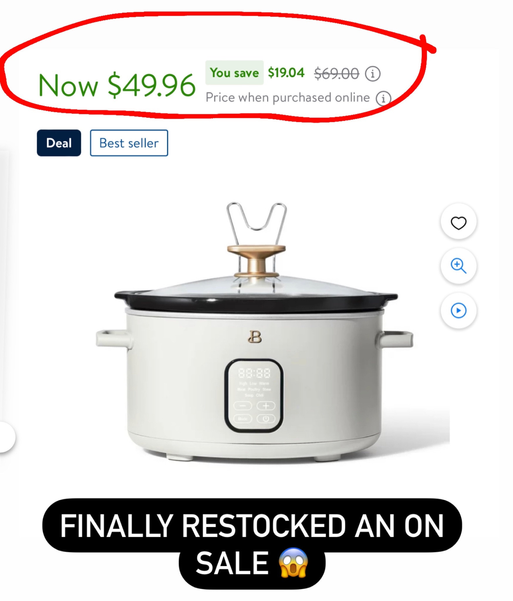 Run!  Best crockpot on sale and In stock! #walmartfinds #walmart #kitchenappliances 

#LTKSeasonal #LTKHoliday #LTKsalealert