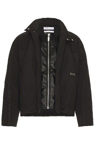 Double Placket Down Jacket in Matrix Black | Revolve Clothing (Global)