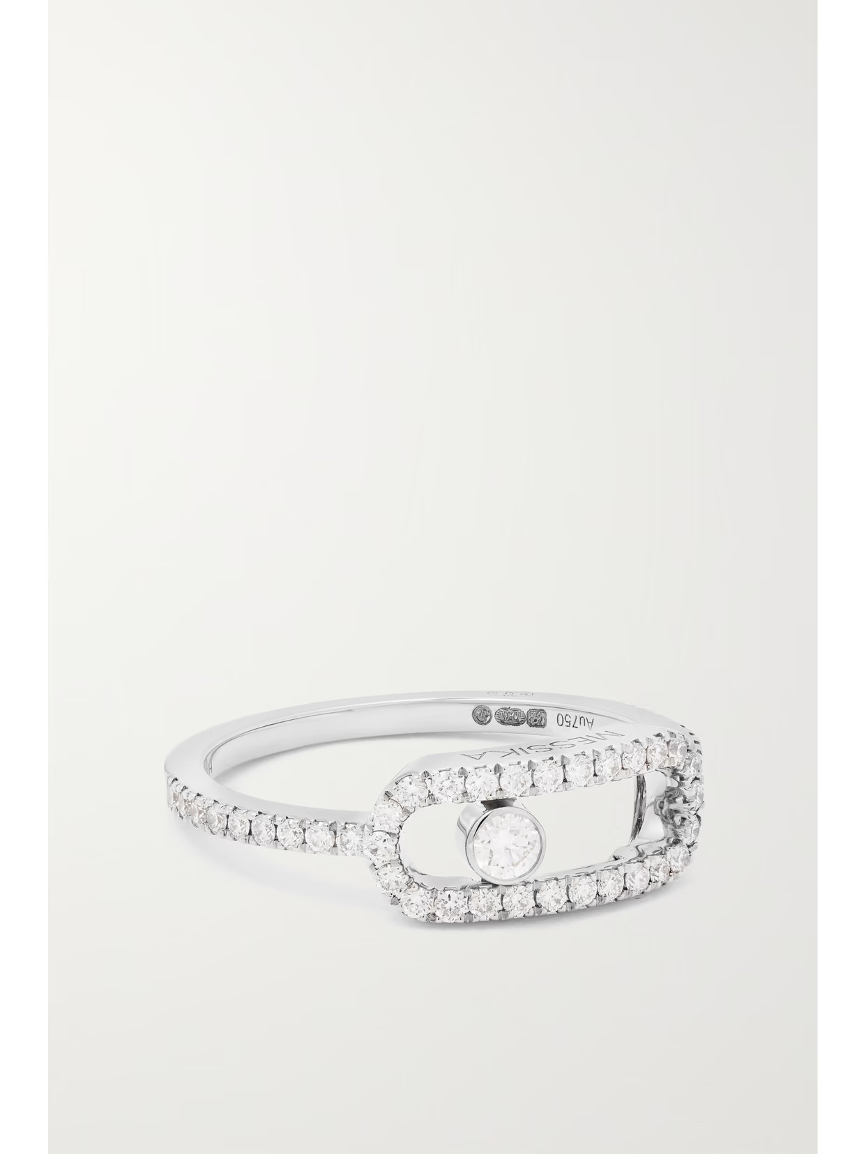Messika - Move Uno 18-karat White Gold Diamond Ring - Silver | NET-A-PORTER (UK & EU)