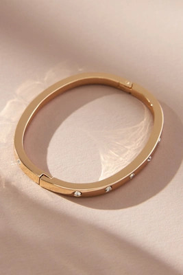 Crystal-Inset Bangle Bracelet | Anthropologie (US)