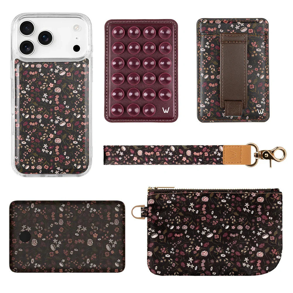 Twilight Blossom Burgundy Walli Boost Bundle | Walli Cases