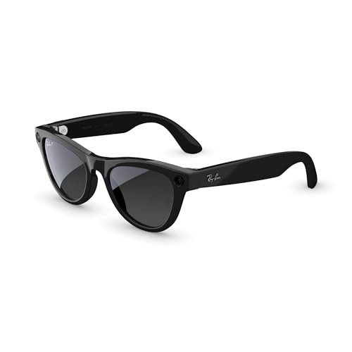 Ray-Ban Meta (Gen 2), Skyler, Shiny Black | Smart AI Glasses for Men, Women — 2x Battery Life — 3K Ultra HD Resolution — 12 MP Ultra-Wide Camera, Audio, Video — Polarized Gradient Graphite Lenses | Amazon (US)