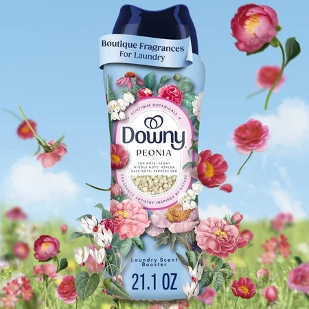 Downy Laundry Scent Beads Boutique Botanicals In-Wash Scent Booster, Peonia Scent, 21.1 oz | Walmart (US)