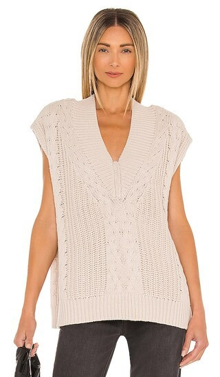 Kiran V-Neck Pullover Vest in Dove | Revolve Clothing (Global)