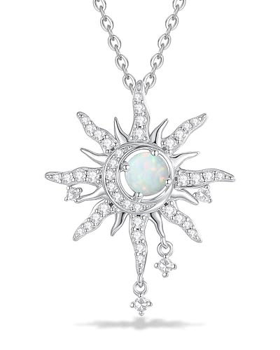 FANCIME Soluna Nexus Necklace for Women Sterling Silver Moon Jewelry Sun Pendant Fine Jewelry Gem... | Amazon (US)