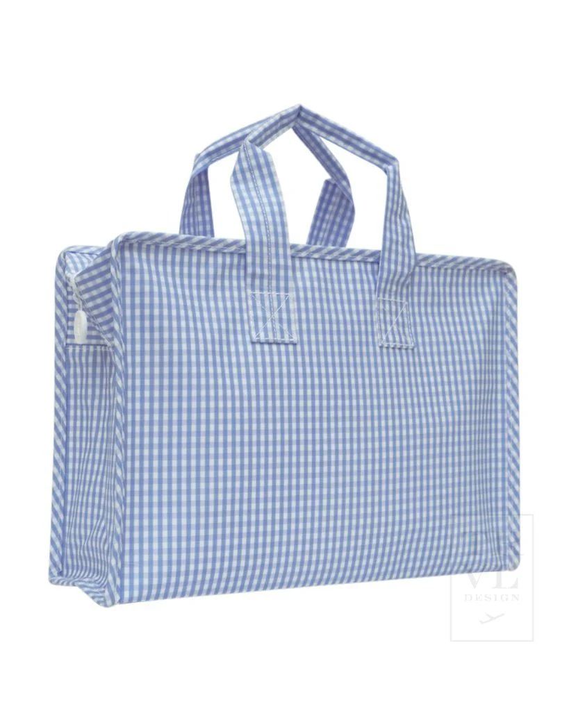On The Go TOTE: Blue Gingham | Loozieloo