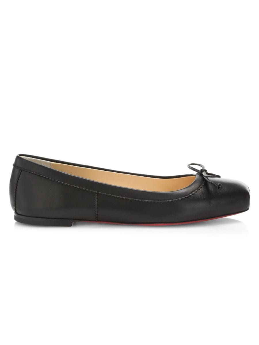 Mamadrague Square-Toe Leather Ballet Flats | Saks Fifth Avenue