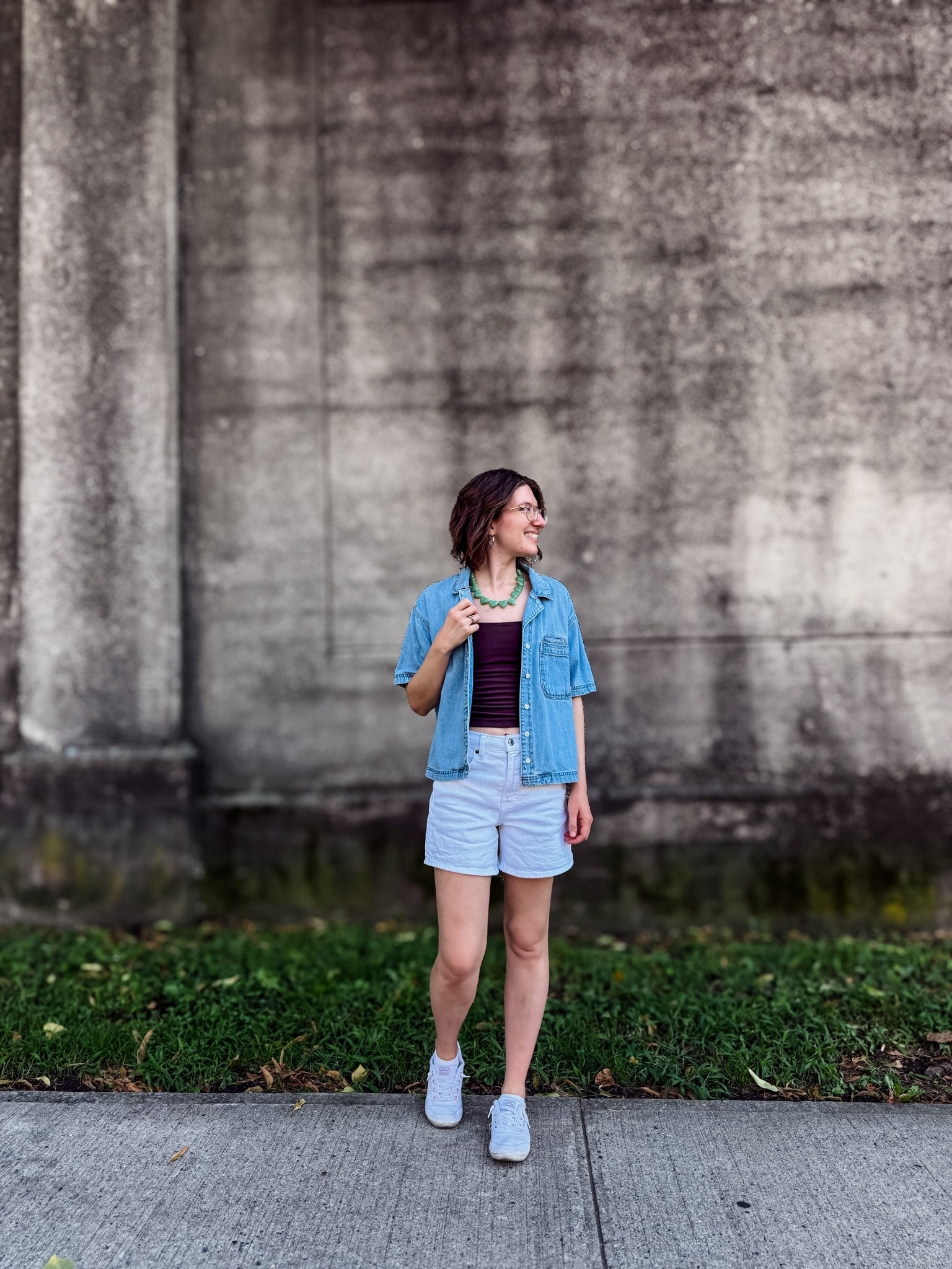 Short sleeve denim shirt: TTS
Bra free tank: TTS
Dad jeans: I sized up 1
Sneakers: TTS

#LTKootd #LTKSeasonal #LTKSaleAlert