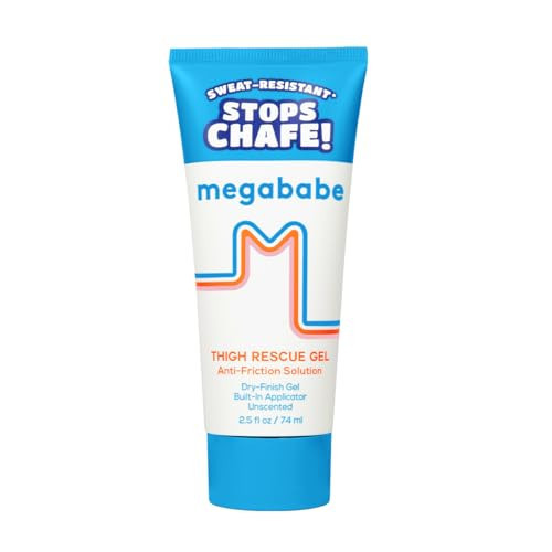 Megababe Thigh Rescue Gel | Clear Anti-Friction Barrier for Chafing | Sweat-Resistant | No-Mess Applicator | Thighs, Bra-Lines & More | 2.5 fl oz | Amazon (US)