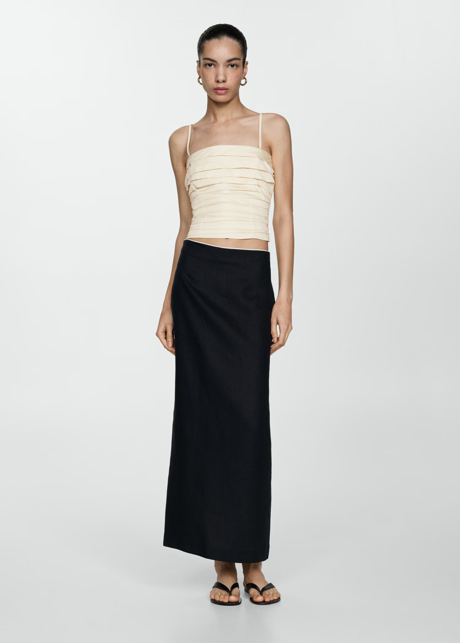 Draped bandeau top | MANGO (UK)