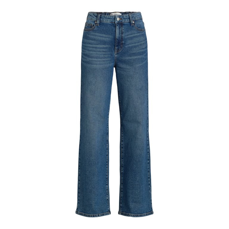No Boundaries High Rise Baggy Wide Leg Jeans, 32" Inseam, Women's | Walmart (US)