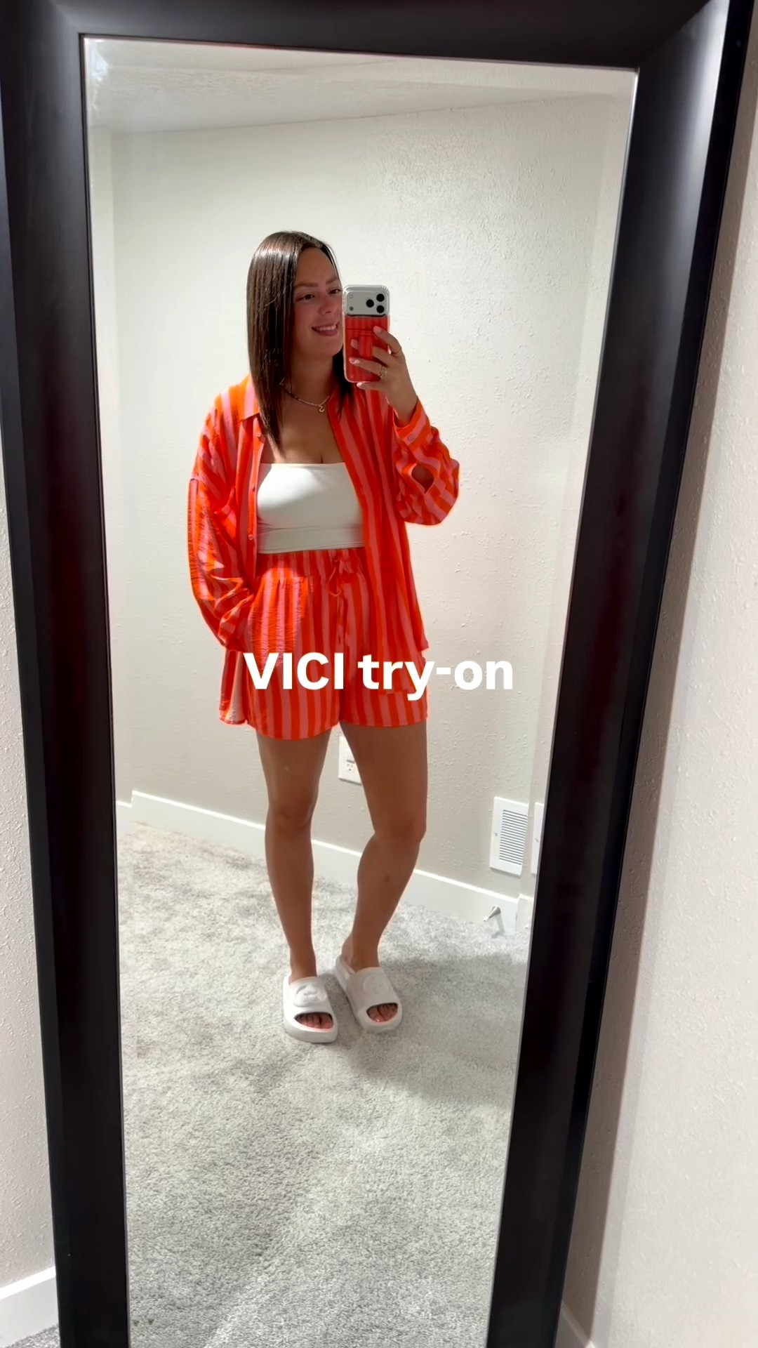 These pieces from @VICI are so cute. This set is perfect for summertime, the color combo is so good. This white embroidered tie top paired with these platform heel sandals are too adorable. Wearing my normal size medium in all pieces and size 8 in the sandals. Make sure to use my discount code: SHAILA40 When shopping!

#LTKootd #LTKSaleAlert