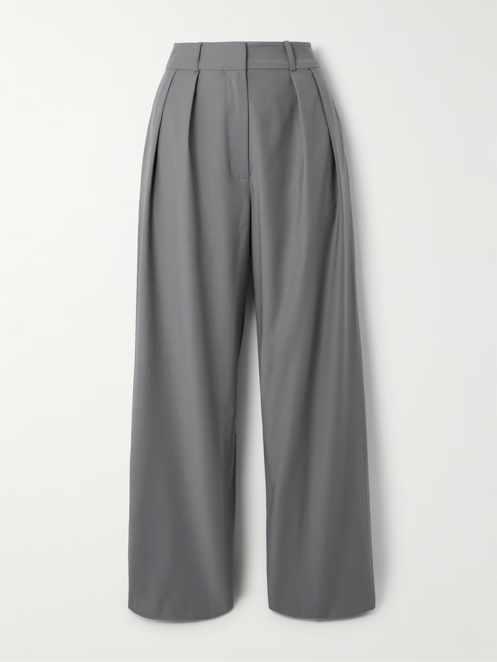 Ripley pleated grain de poudre wide-leg pants | NET-A-PORTER (US)
