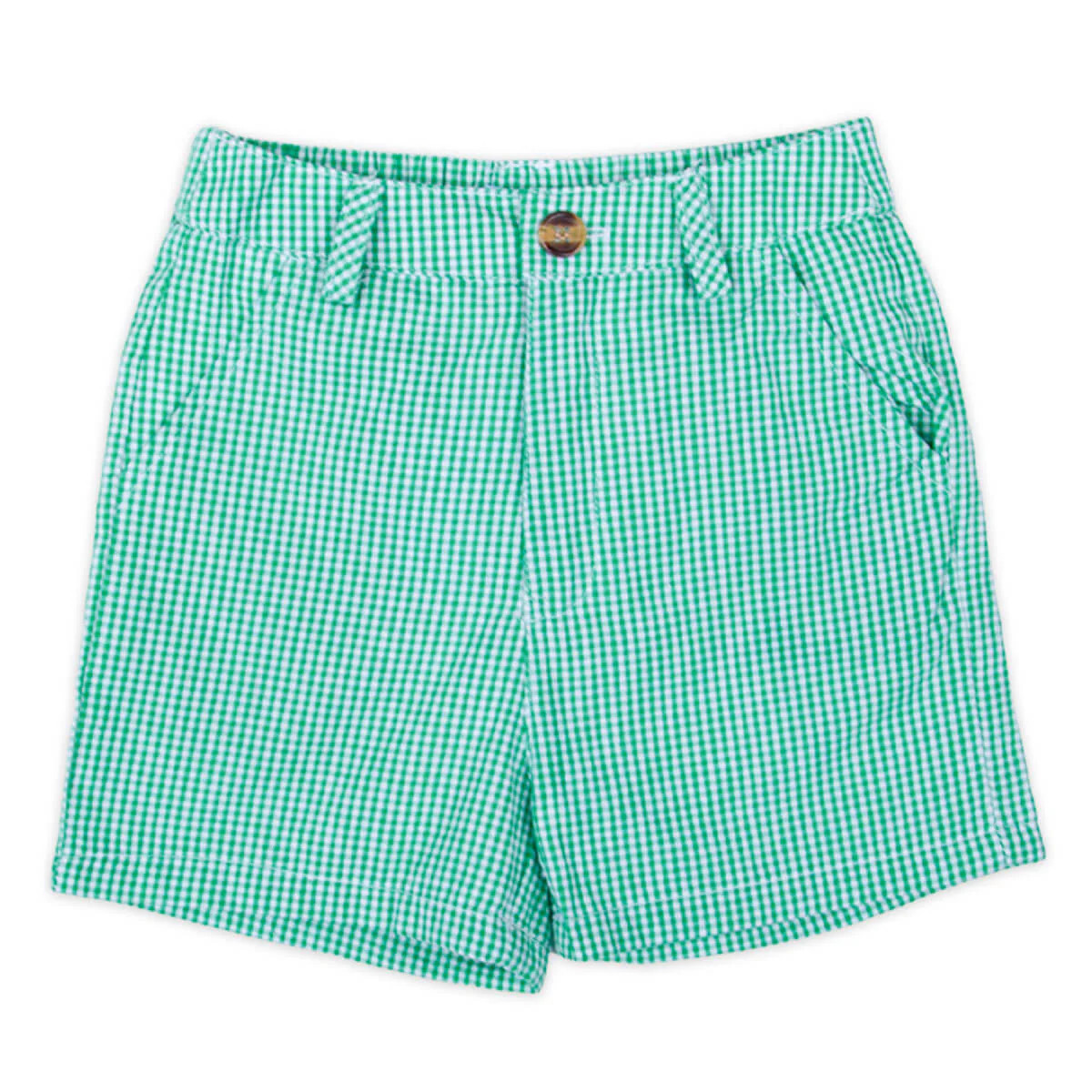 Gingham Standard Shorts Green | Classic Whimsy