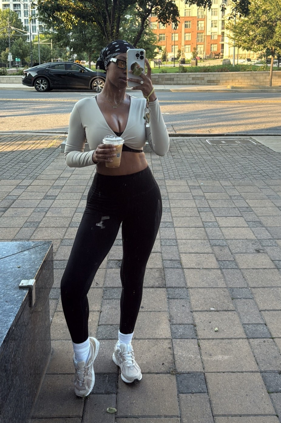 Morning workout fit. Black 🤝 neutrals.

#LTKActive #LTKMidsize #LTKFindsUnder50