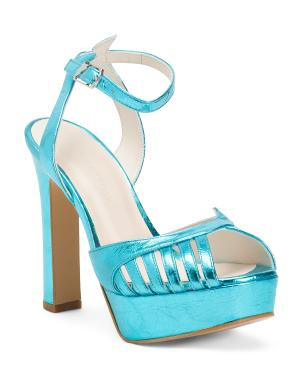 Handmade In Spain Leather Marguerite Heels | TJ Maxx