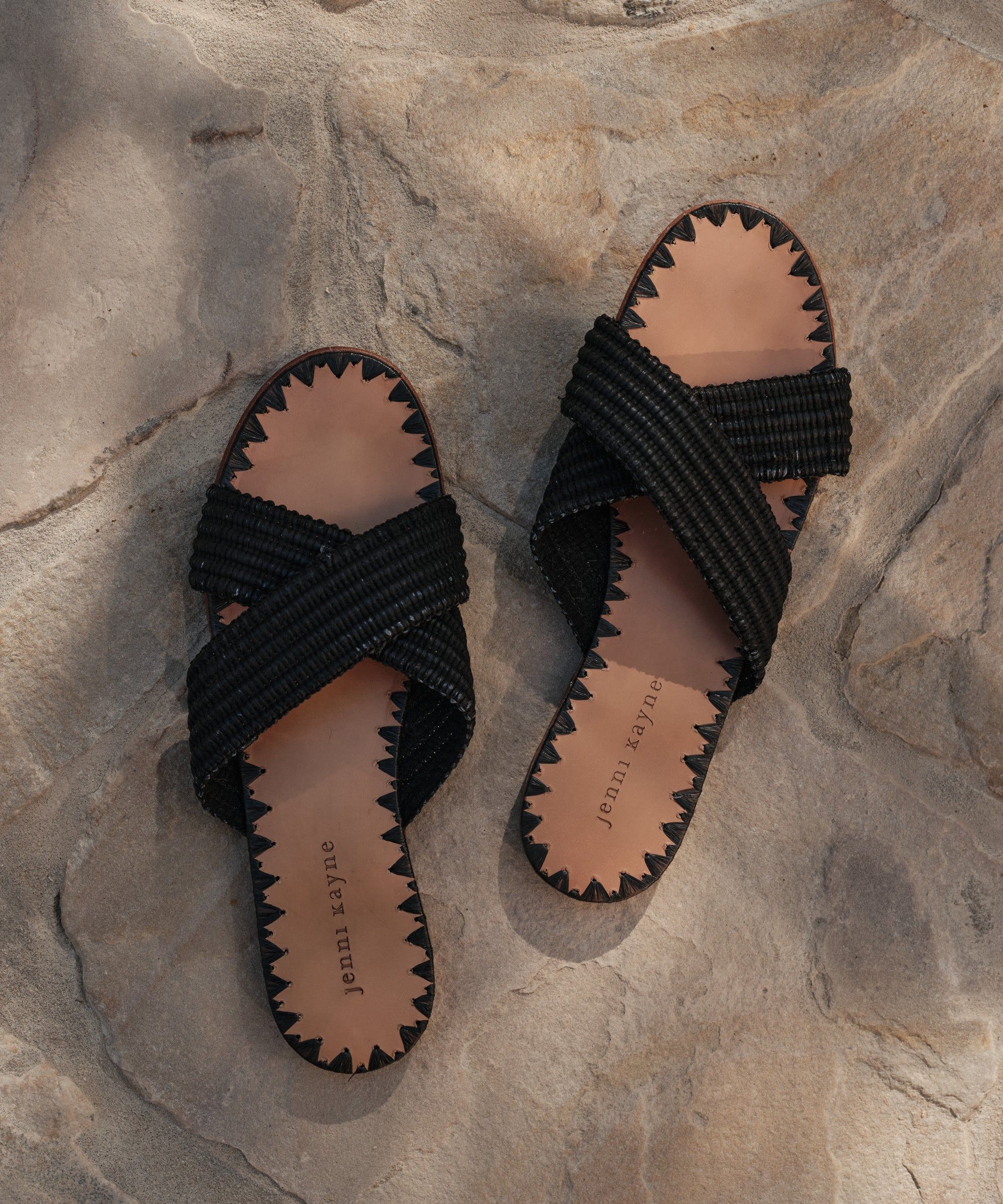 Raffia Crossover Sandal | Jenni Kayne