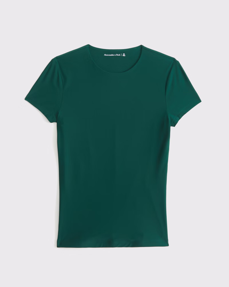 Women's Soft Matte Seamless Tuckable Baby Tee | Women's Tops | Abercrombie.com | Abercrombie & Fitch (US)