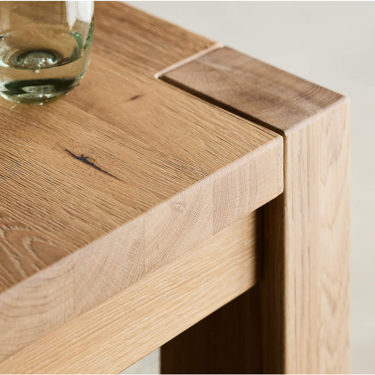 Terra 90" Natural White Oak Solid Wood Dining Table + Reviews | Crate & Barrel | Crate & Barrel