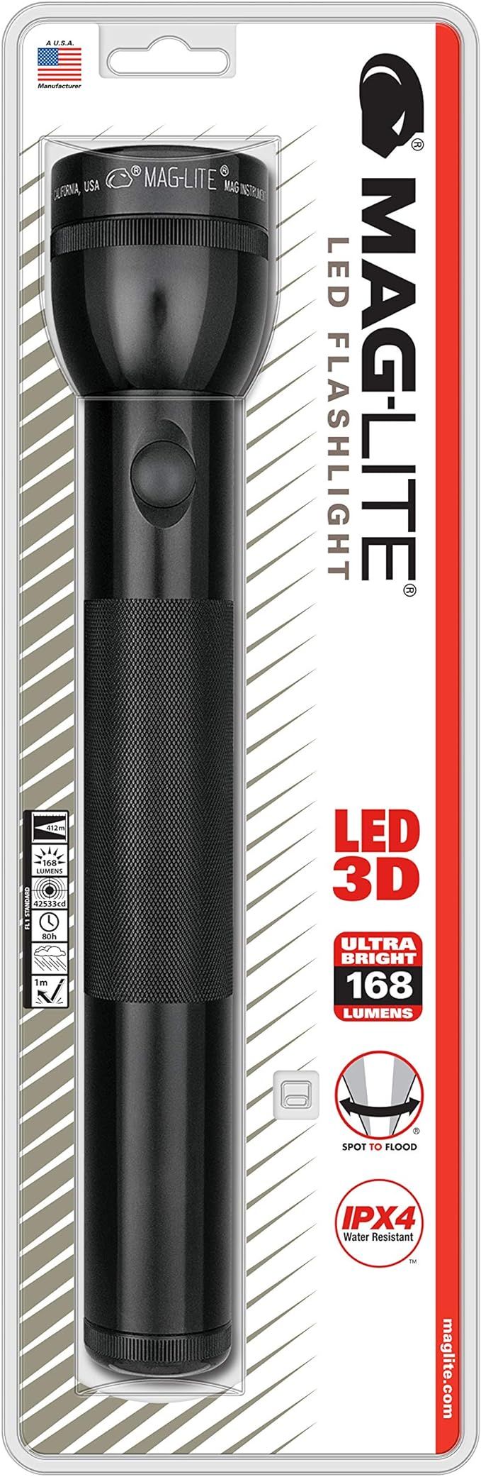 MagLite - ST3D016 Maglite LED 3-Cell D Flashlight, Black | Amazon (US)
