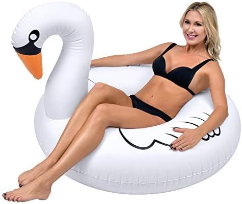 GoFloats Inflatable Swan Pool Float Party Tube, Float in Style : Toys & Games | Amazon (US)