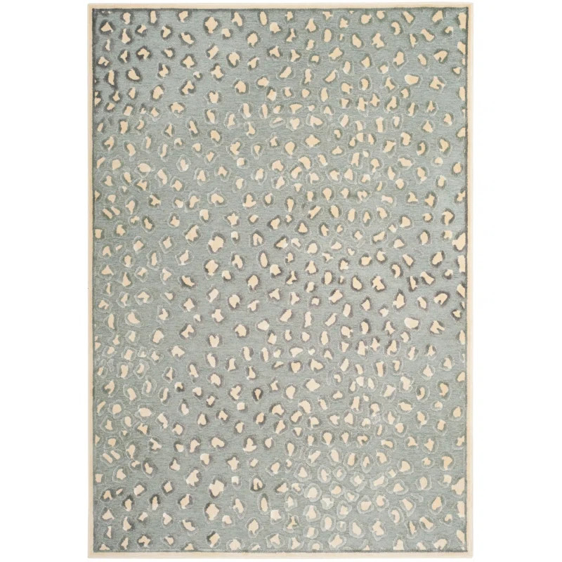 Banerjee Viscose Stone/Aqua Rug | Wayfair North America