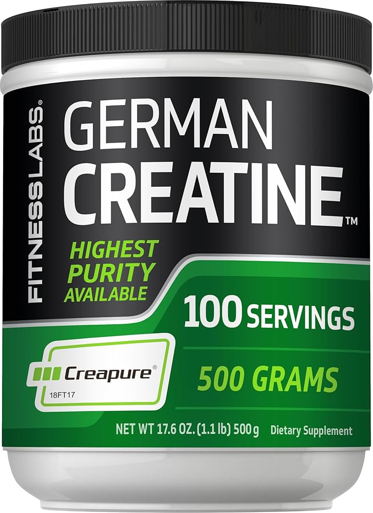 Fitness Labs German Creatine Monohydrate Powder | 500 Grams | Creapure Fitness Supplement | 100 S... | Amazon (US)