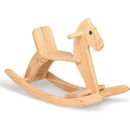 FOETSRGOPB Rocking Horse Wooden Ride On Toy for Kids Classic Design Rocking Horse with Pedal and Saf | Walmart (US)
