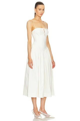 by Marianna Thierry Midi Dress in Ivory | Revolve Clothing (Global)
