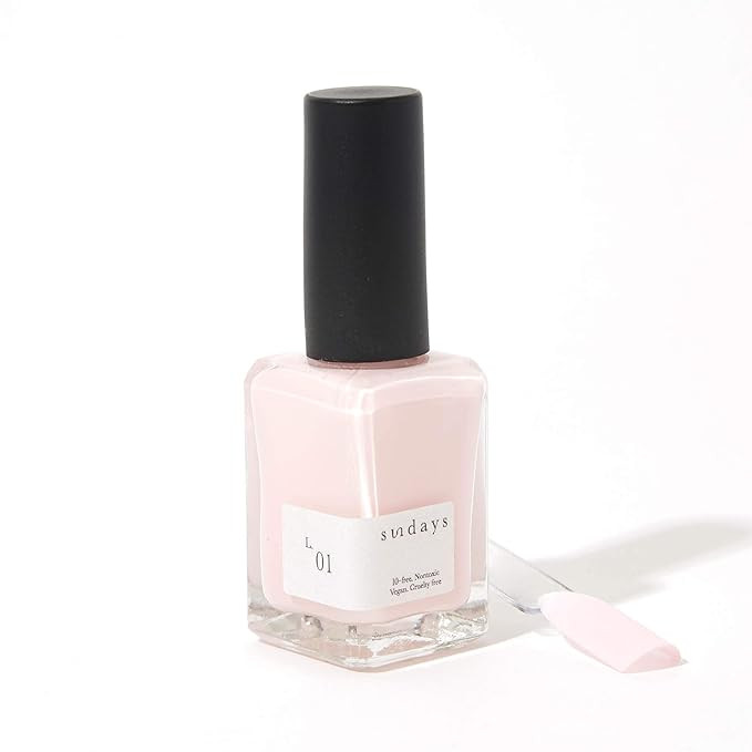 Sundays Non-Toxic Nail Polish, Glossy Shine Finish. L.01: Pastel Pink, Long Lasting, Vegan & Crue... | Amazon (US)