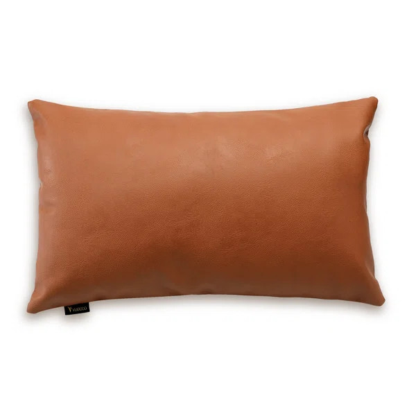 Leather Pillow Cover - White/Black | Wayfair North America