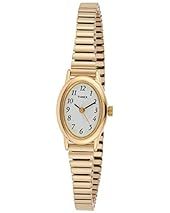 Timex Women's T21872 Cavatina Gold-Tone Stainless Steel Expansion Band Watch | Amazon (US)