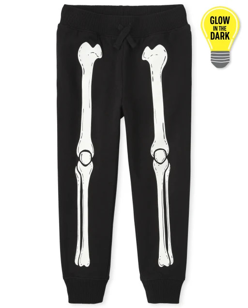 Unisex Kids Glow Skeleton Jogger Pants - black | The Children's Place