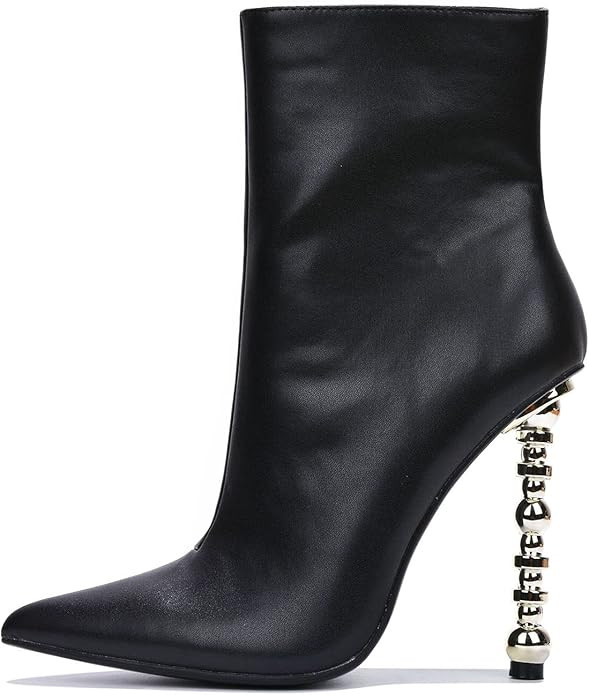 Cape Robbin Shawna Sexy Stiletto Sculpted High Heels Booties for Women, Pointed Toe Ankle Boots w... | Amazon (US)