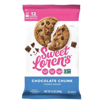 Sweet Loren's Gluten Free Vegan Chocolate Chunk Cookie Dough - 12oz | Target
