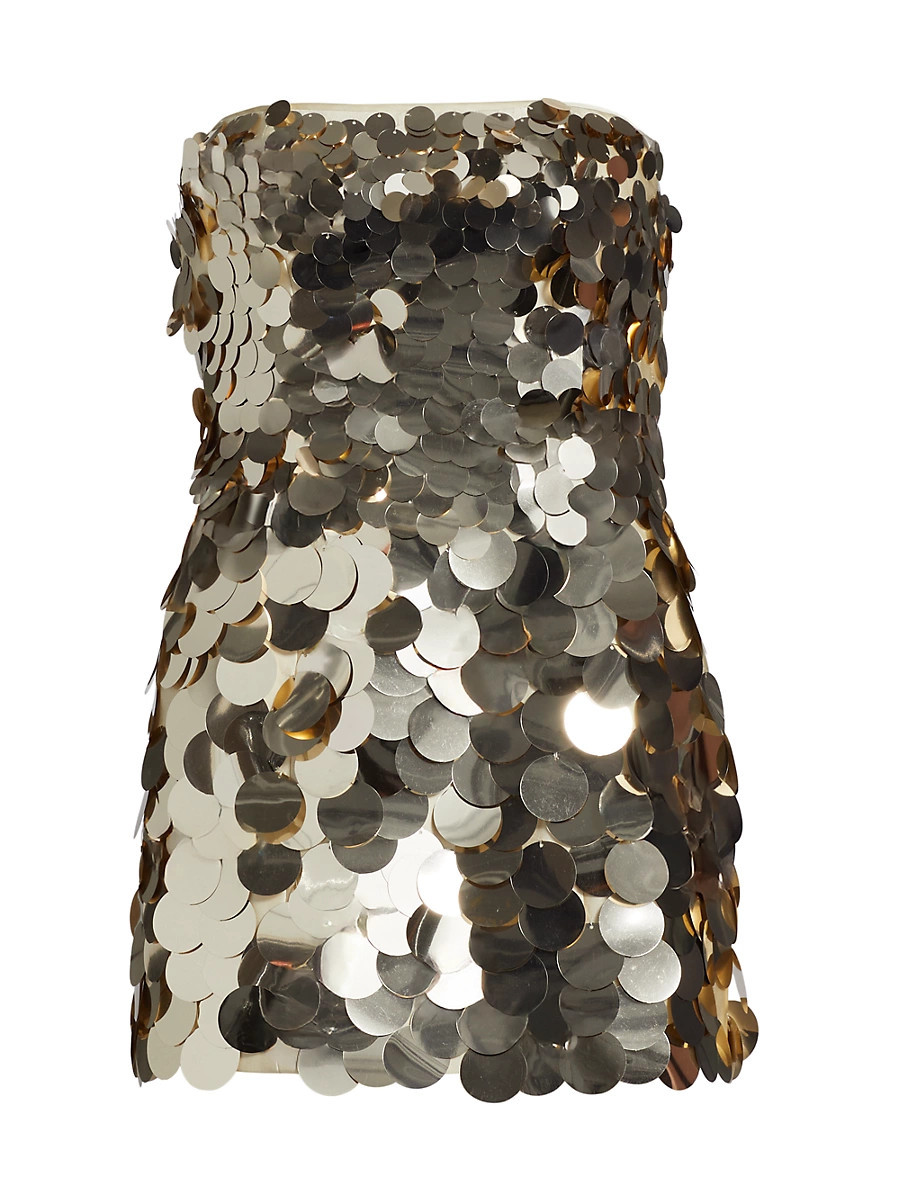 Women's Jorja Sequin Bandeau Minidress - Champagne - Size 2 | Saks Fifth Avenue