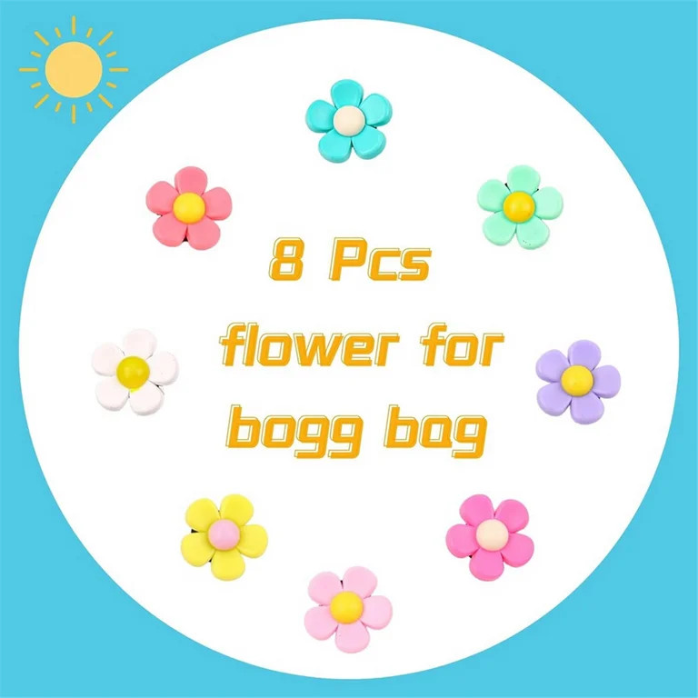 Flower Charm Accessories for Bogg Bags and Simply Southern Tote, Beach Tote Beach Bag Accessories... | Walmart (US)
